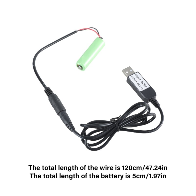 USB 5V 2A to 1.5V1A AA LR6 Power Cable Eliminators Line