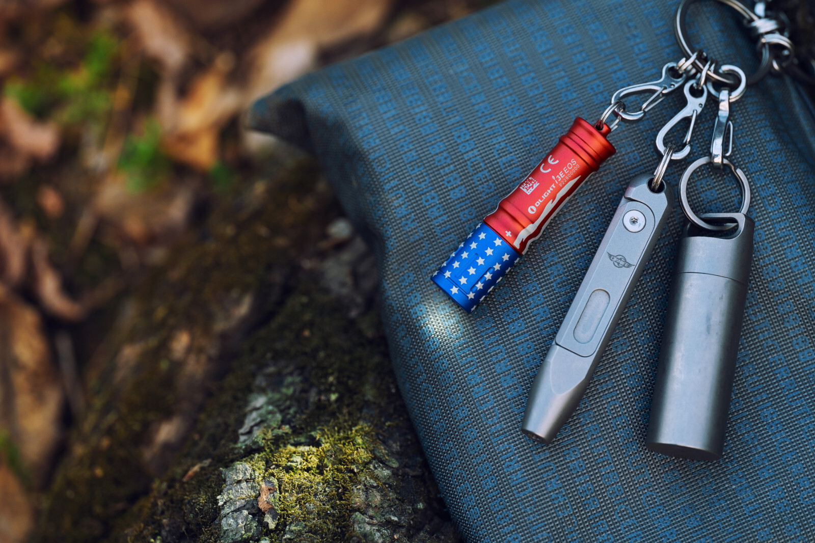 Olight I3E EOS Stars & Stripes Keychain Waterproof Flashlight, 90 Lumen