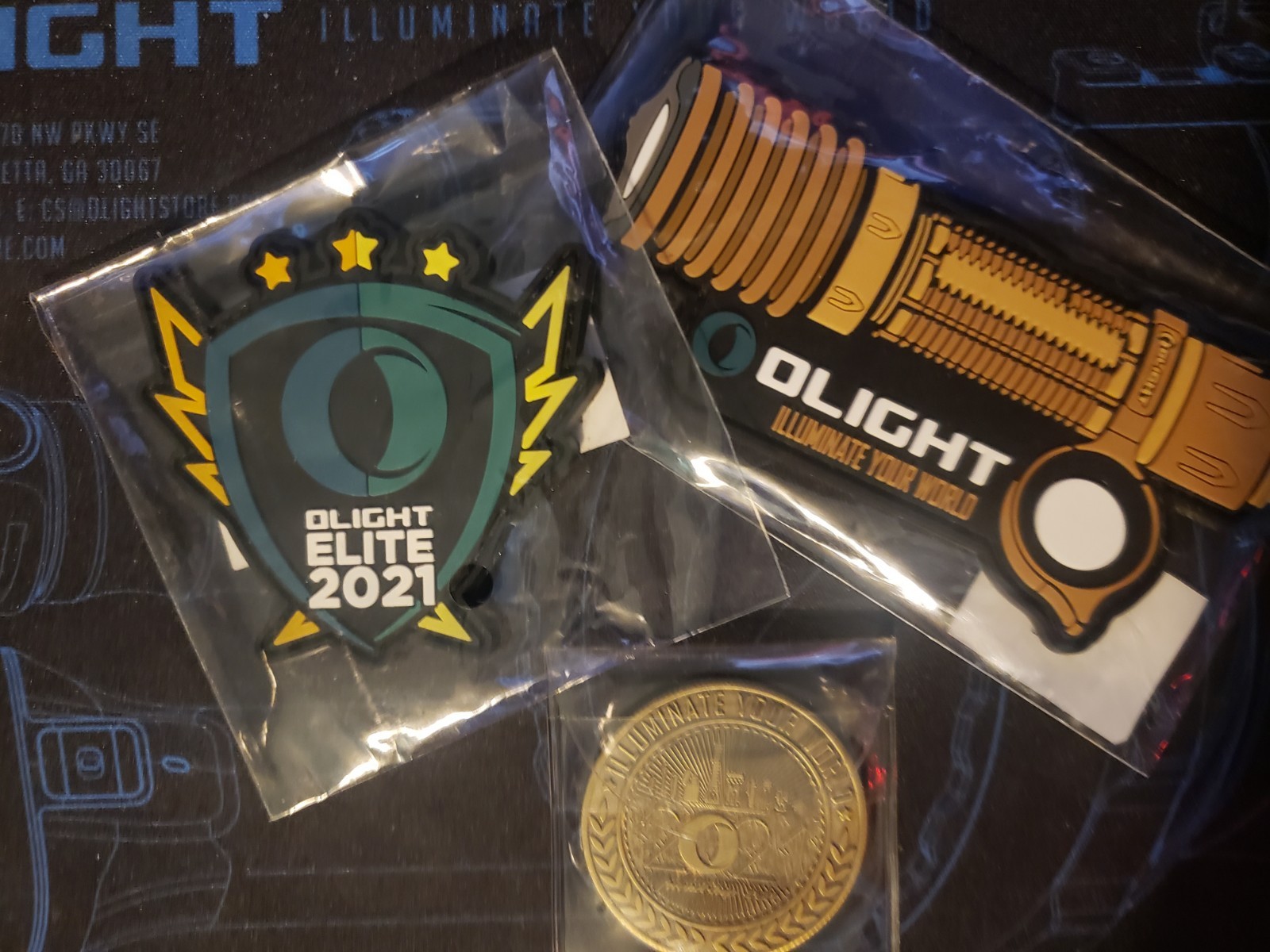 Olight Swag Bundle Two Patches And 2021 Ofan Day Friendship Coin