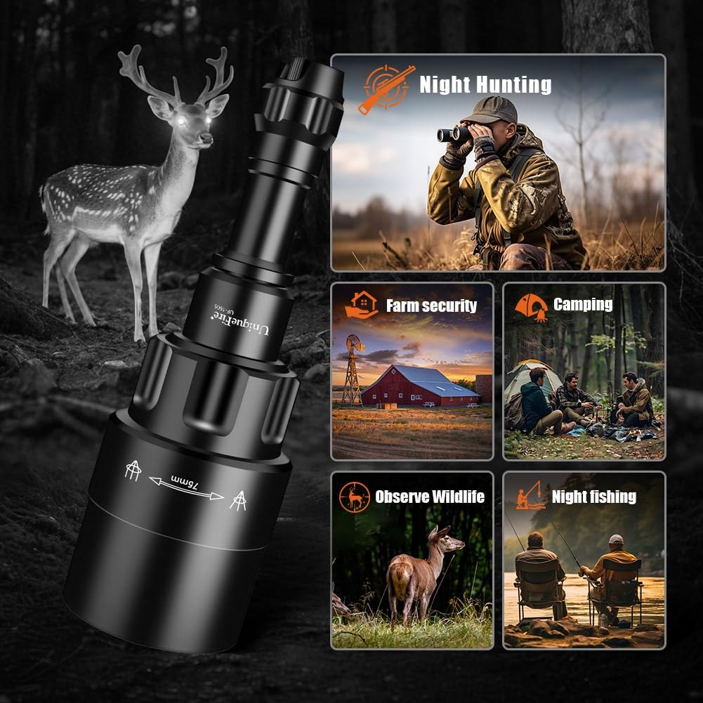 1605 850nm Ir Illuminator Flashlight Lights For Night Vision Zoomable Infrared F