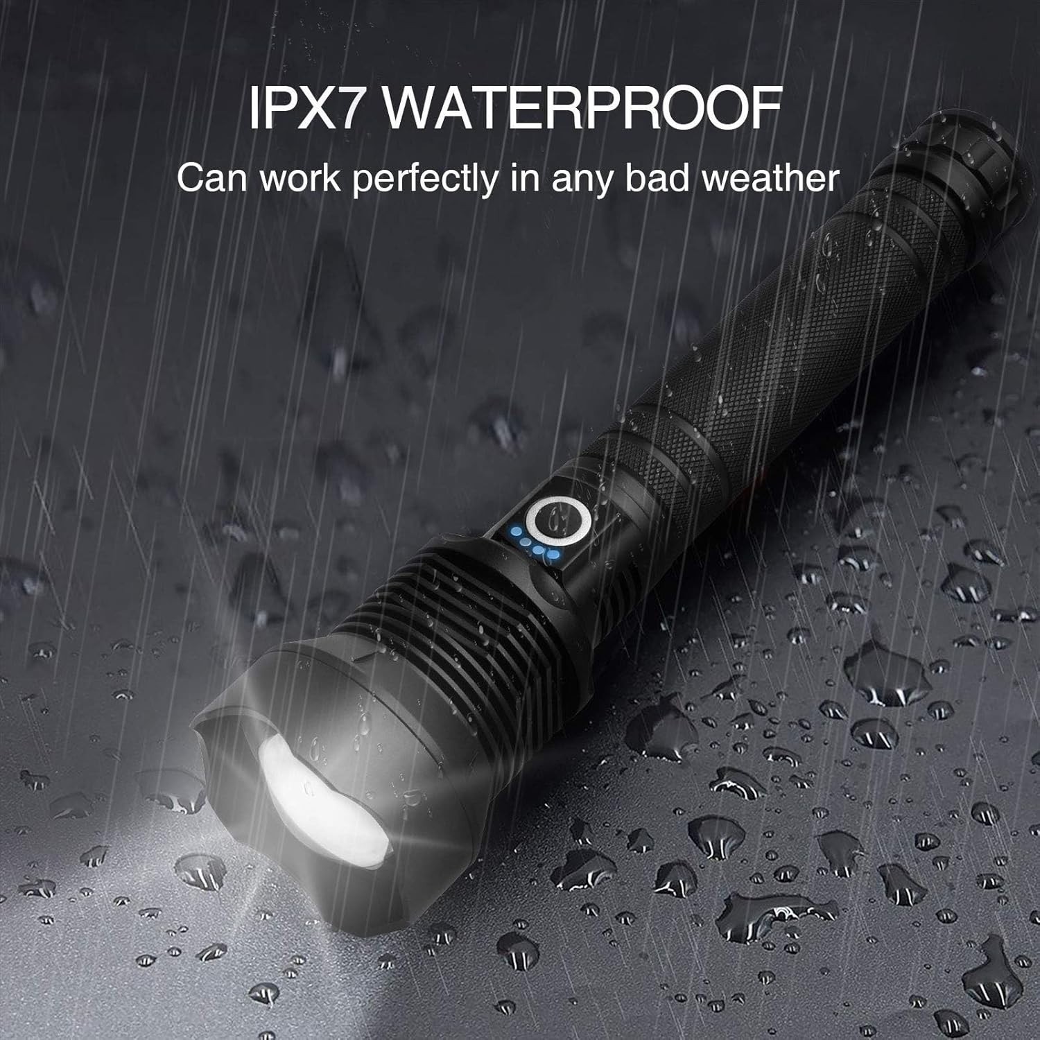 Compact Rechargeable Flashlight: 99,000 Lumens, Perfect for Hiking and Caving