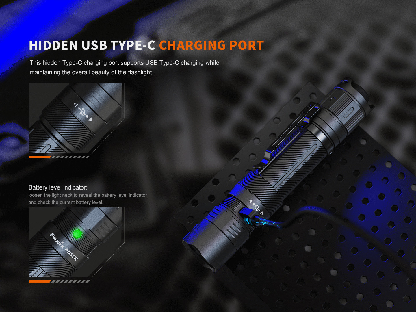 Fenix PD32R 1400 Lumens 347 meters IP68 Flashlight