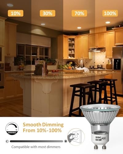120v 35W GU10 Bulb for Candle Warmer Lamp, 2pcs gu10+c Dimmable 2800K Warm