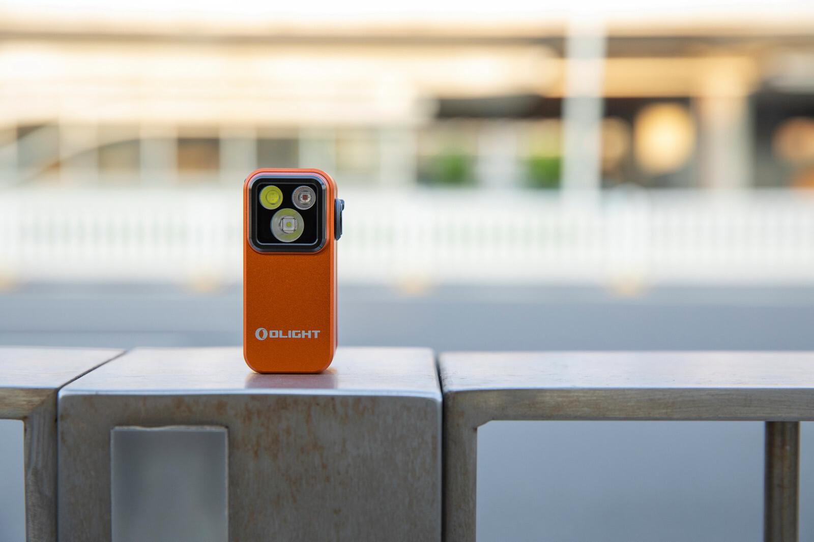 Olight Oclip Pro Orange Clip on Flashlight, Floodlight Spotlight/Red Light, 500L