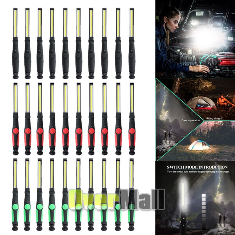 1-10Pack Magnetic Base LED COB Work Light Rechargeable Mechanic Torch Flashlight