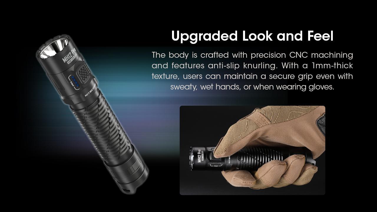 Nitecore MH12 PRO Rechargeable Flashlight -3,200 Lumens w/ 2x EXTRA NL2150HPR Ba