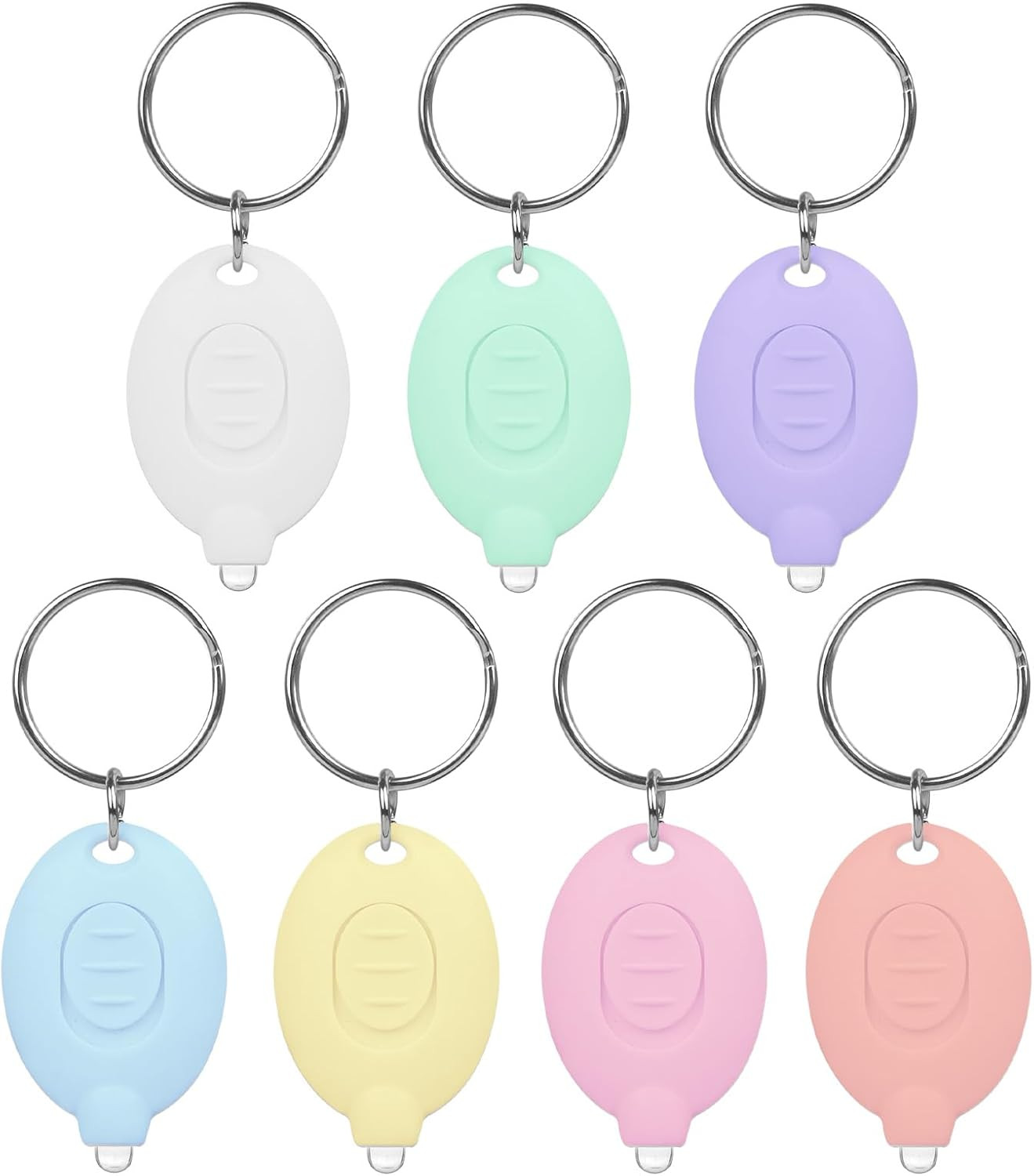 7 Pcs LED Keychain Flashlight Mini Keychain Light Bright Tiny Flashlight Small P