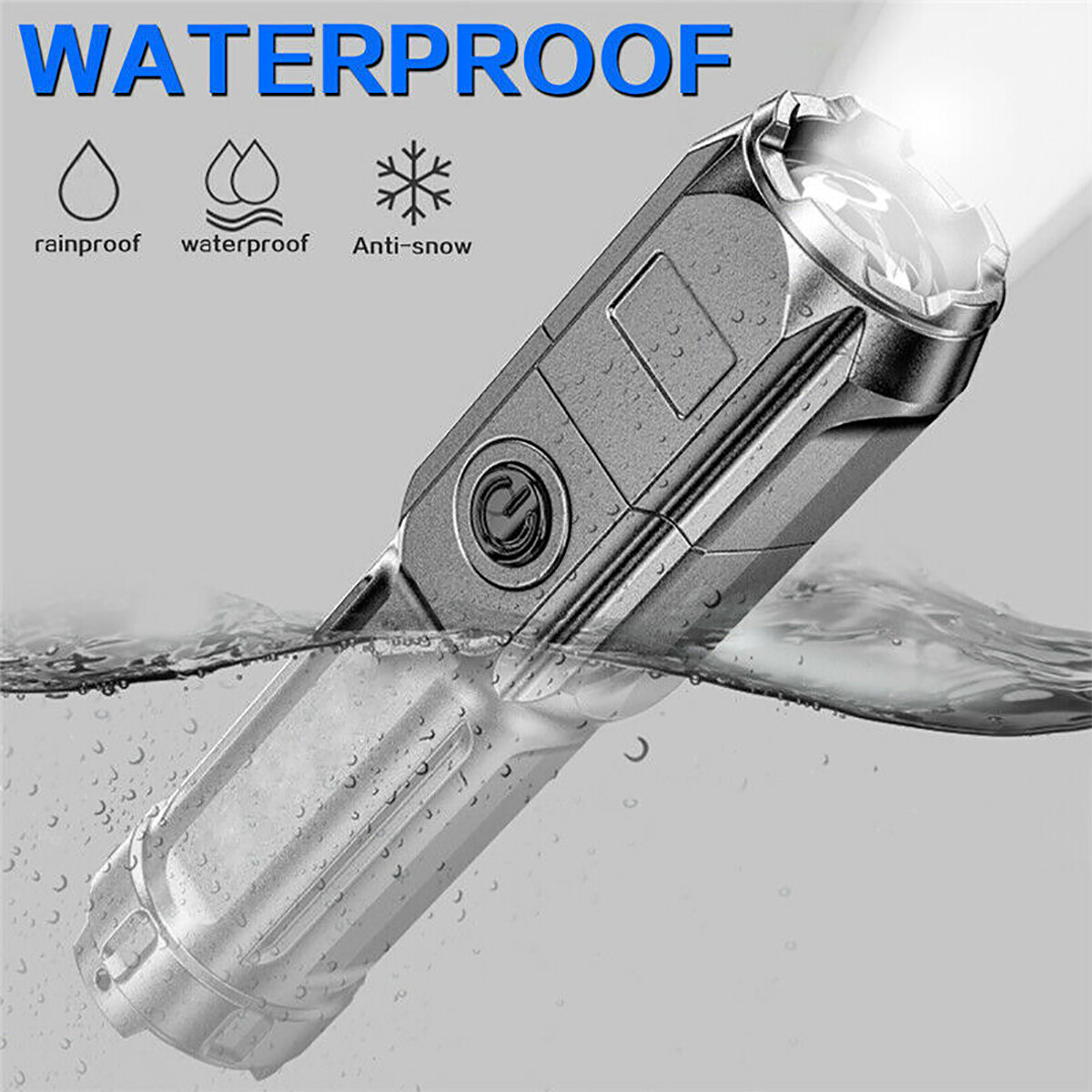 2x 990000LM Tactical Flashlight Small LED Torch Light Mini Super Bright Penlight