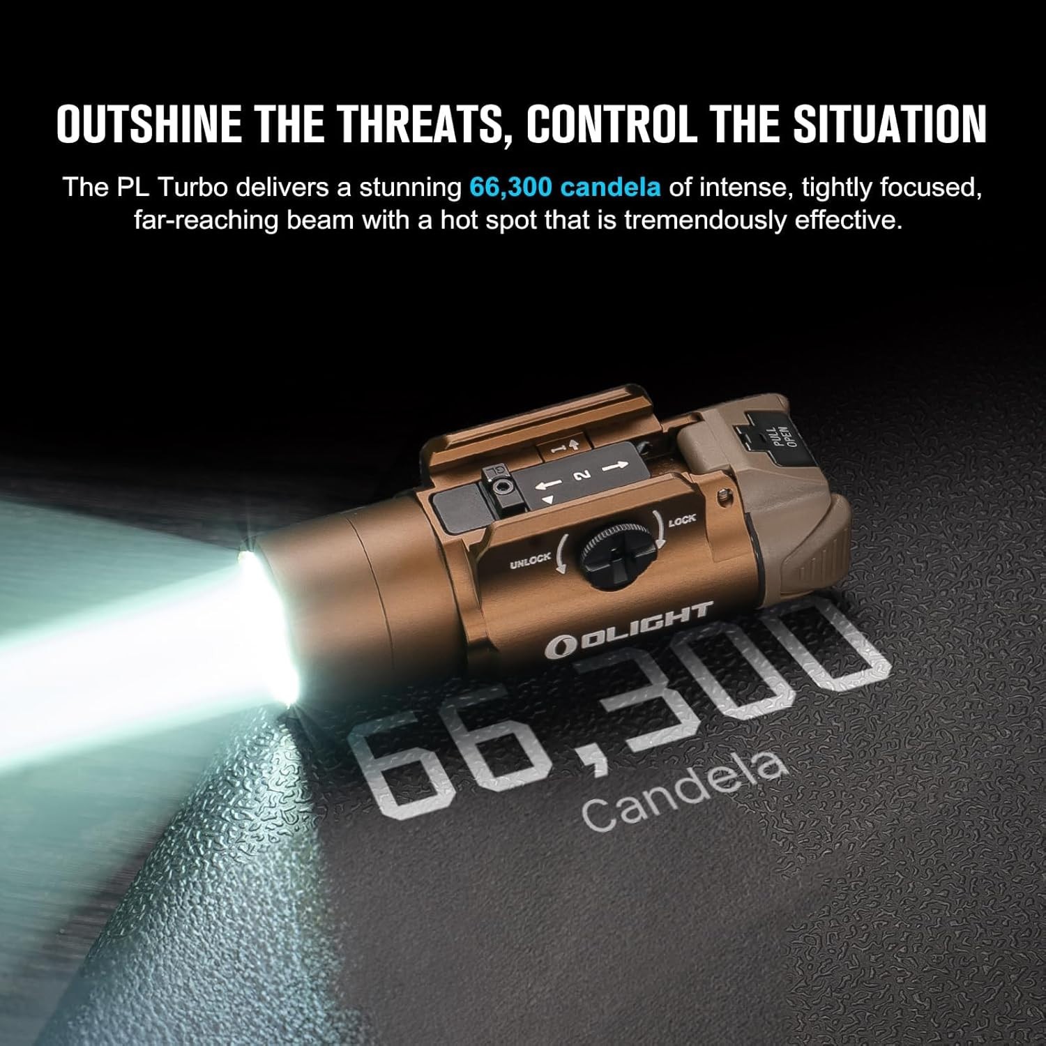 Olight PL Turbo 800Lumen Tactical Rail Mount Light Strobe Spotlight & Floodlight