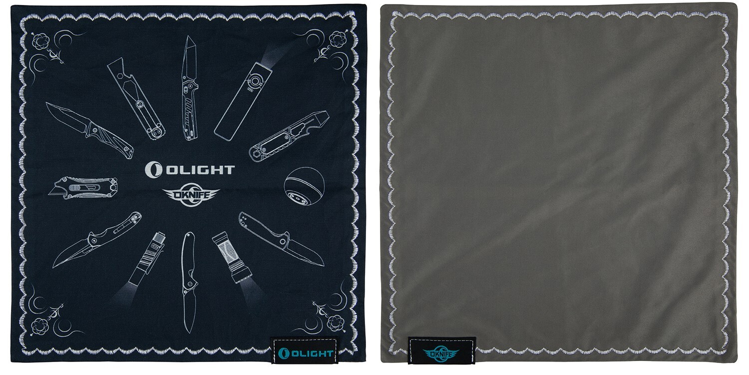 Olight Ohanks L1 Handkerchief, Blue, 10″ x 10″, Cotton Cloth + Fine Glass Cloth