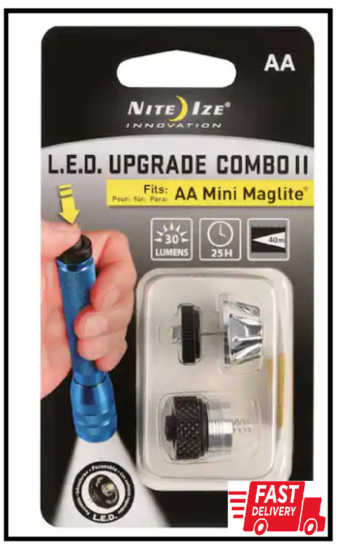 Nite Ize Led Combo Upgrade Kit II – Transform Your Mini Maglite AA Flashlight