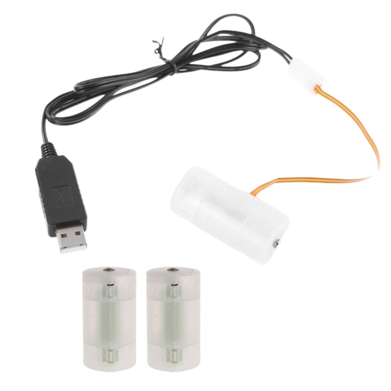 Battery Eliminators Replace 3Pcs 1.5V LR14 C Connect Replace 4×1.5V Battery