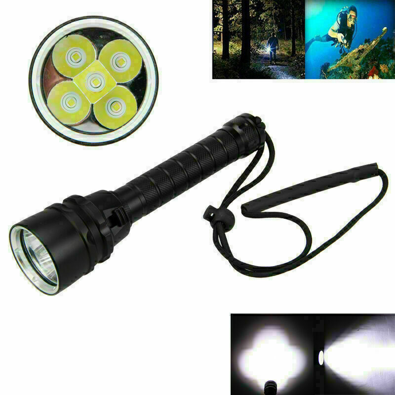 380000LM 5* LED Diving Torch UnderWater 220m Depth Waterproof Flashlight US