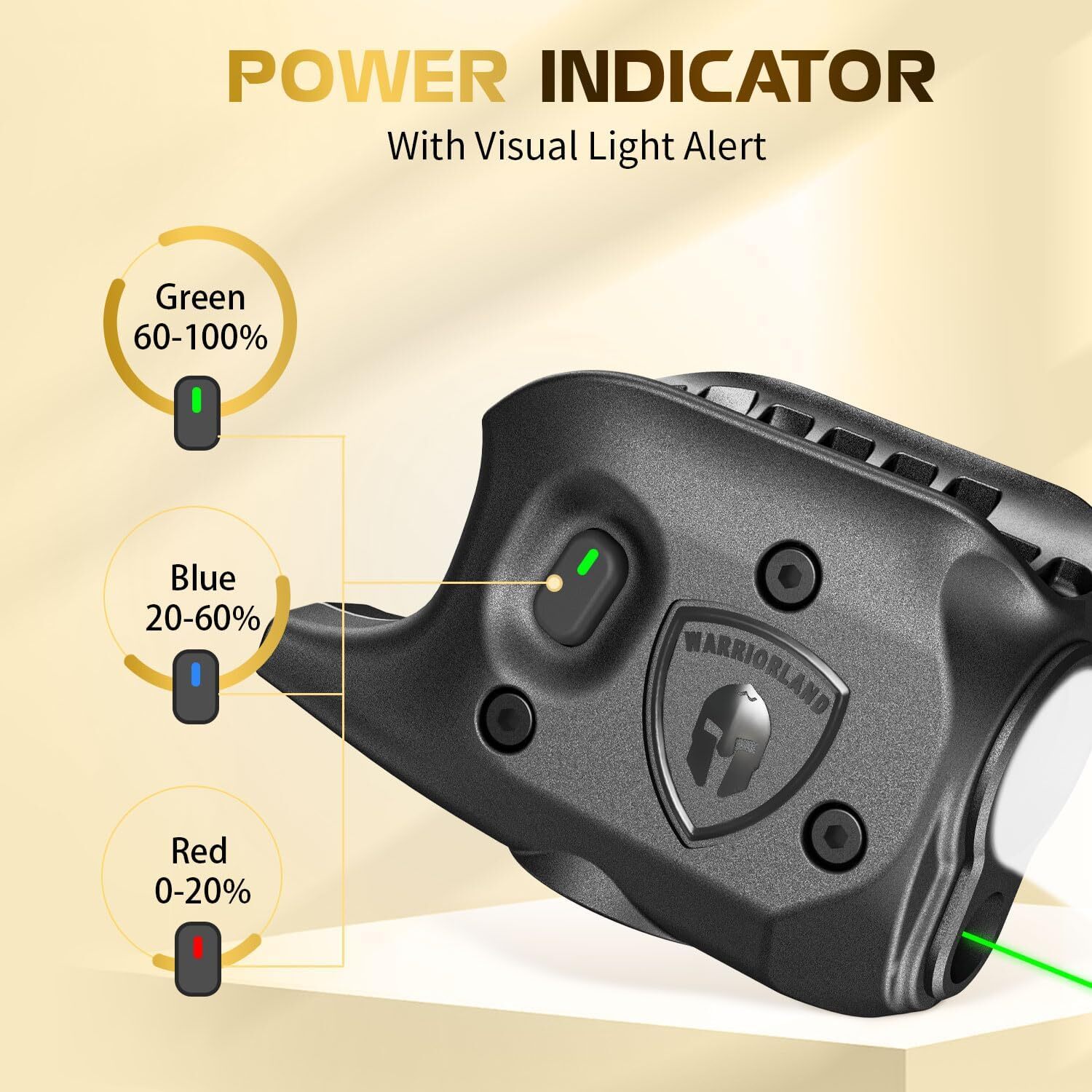 150-Lumen Pistol Light Laser & Holster Fit for Glock 43/G43X (No Rail Version)