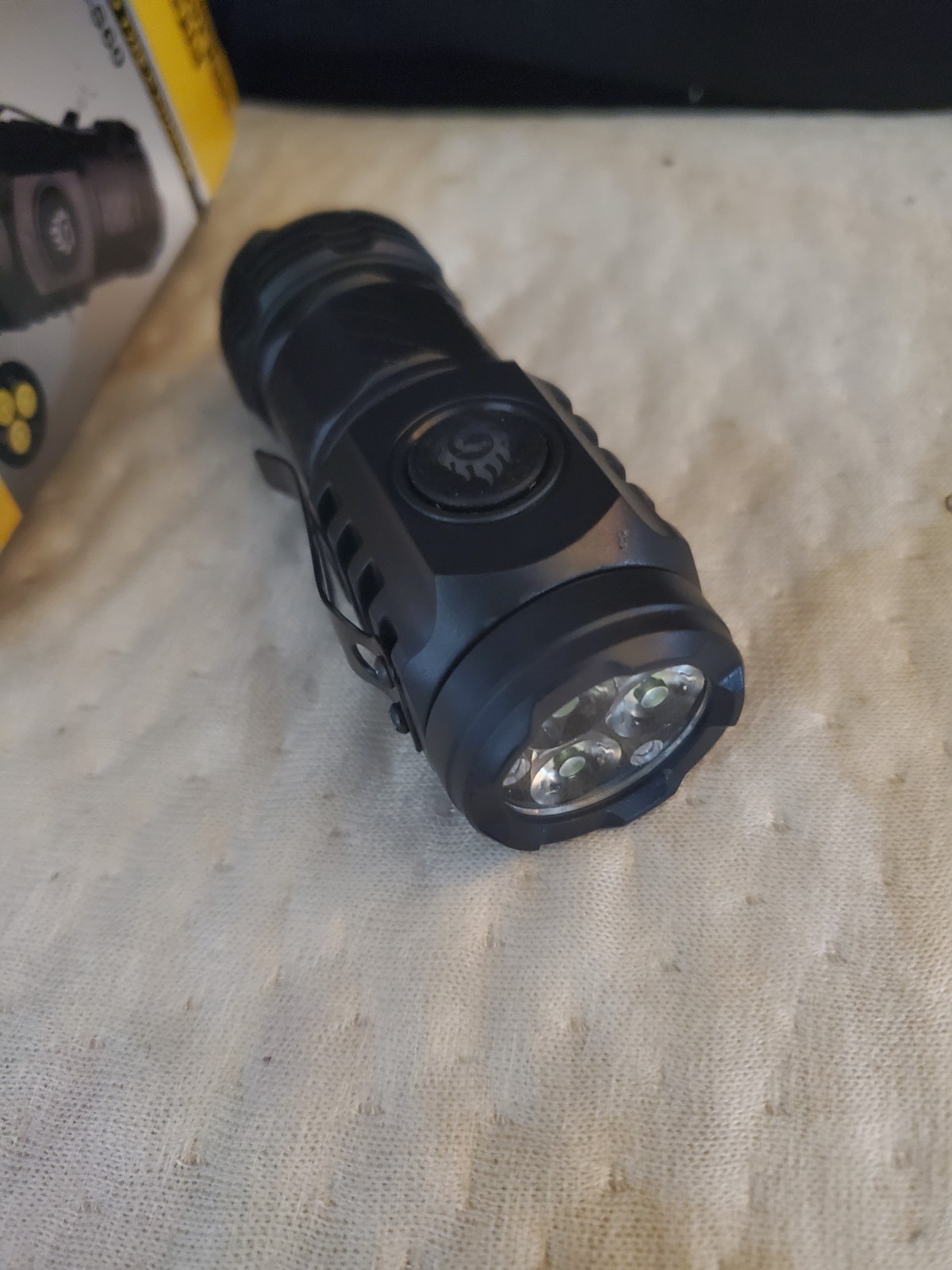 Mini Tactical 3LED Flashlight L-S60 Type-C Charger • ABS Built + Metal Clip