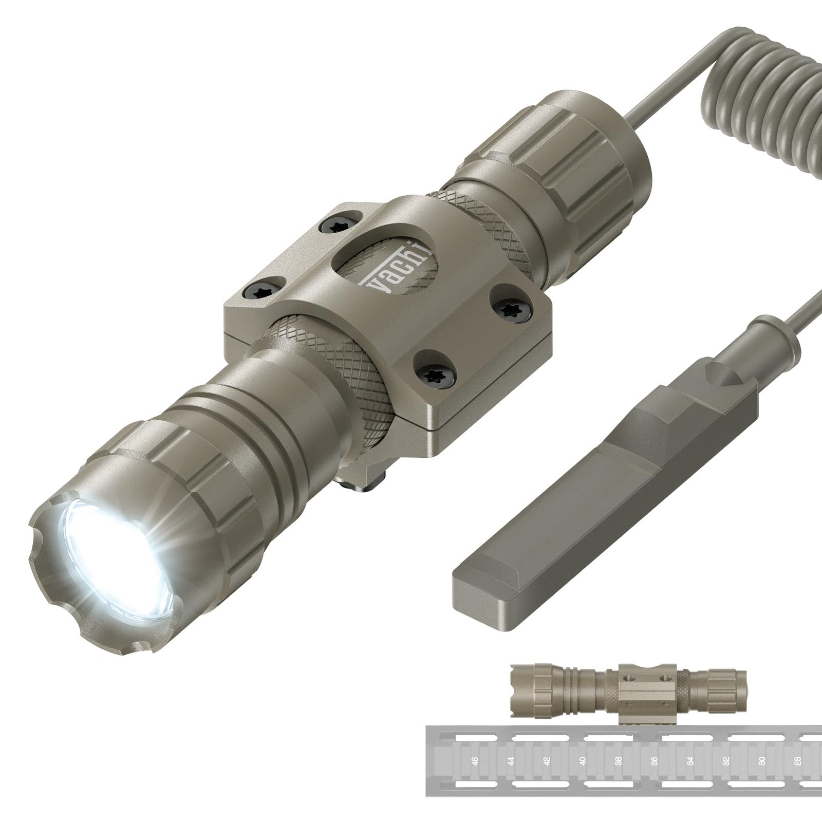 Rifle Light M Lock Flashlight 1200 Lumens IP65 Waterproof LED Rail Mounted Ar…