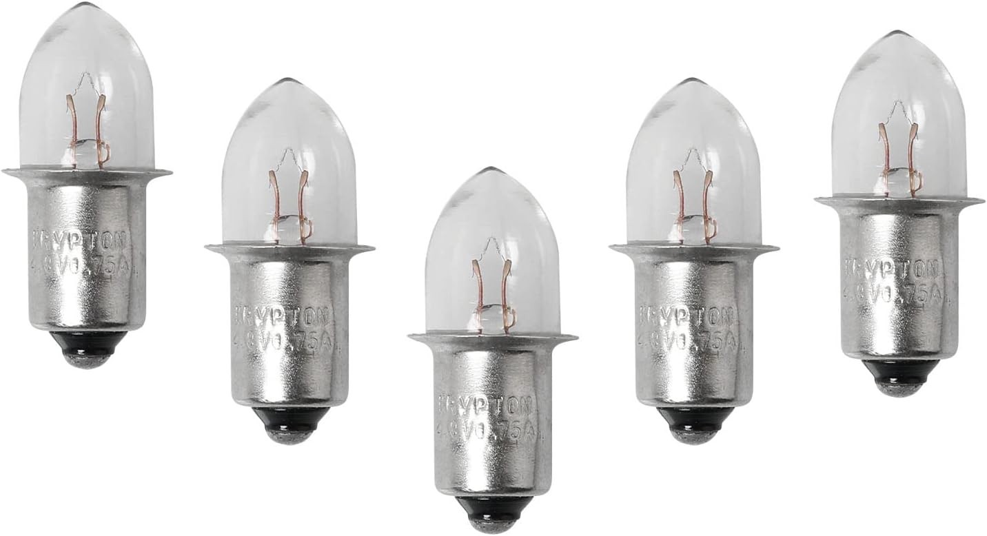 5Pcs 4D 4.8V 0.75A Bayonet Base Krypton Replacement Bulb for Flashlight Replacem