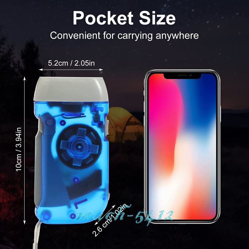 Powerful Handpress Dynamo 3LED Hand Crank Flashlight Camping Emergency Torch