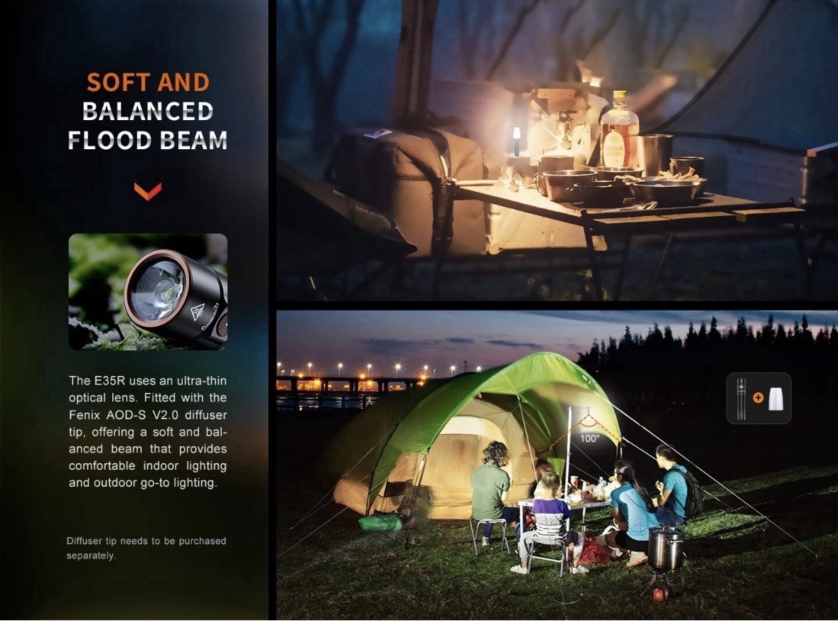 Fenix E35R EDC 3100 Lumens USB-C Rechargeable Flashlight
