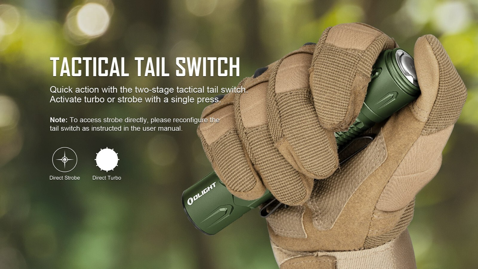 Olight Warrior 3S OD Green Waterproof Tactical Flashlight, 2300 Lumen, 300 Meter