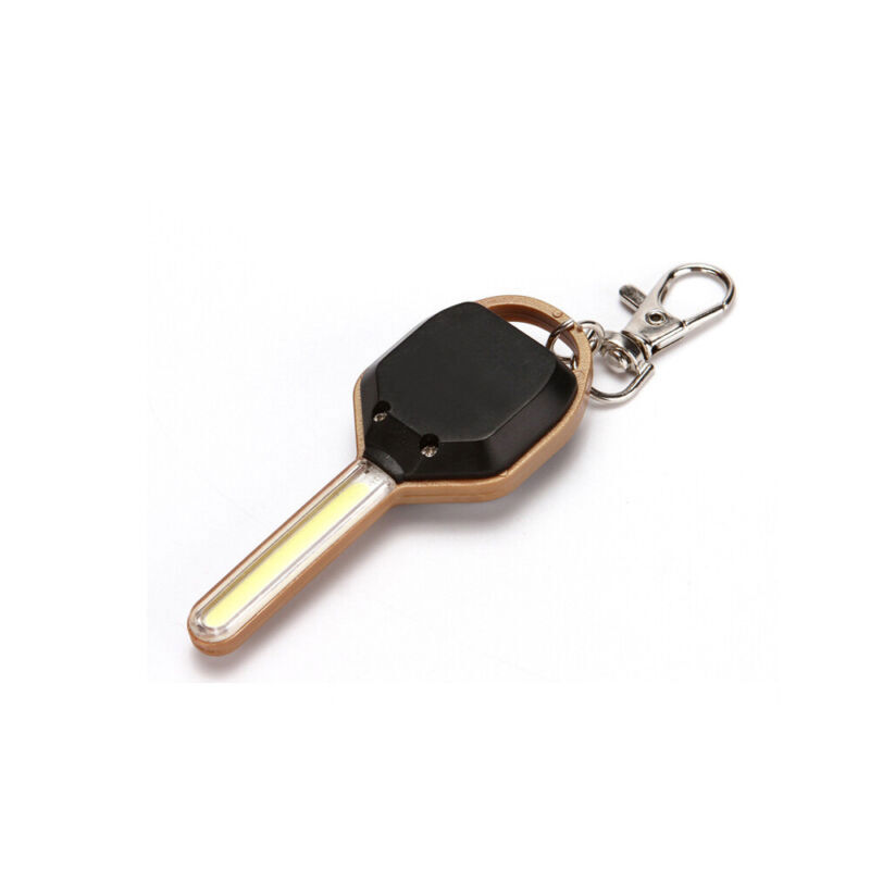 1pc Pocket COB LED Camping Flashlight Light Key Ring Keychain Hiking Torch Lamp