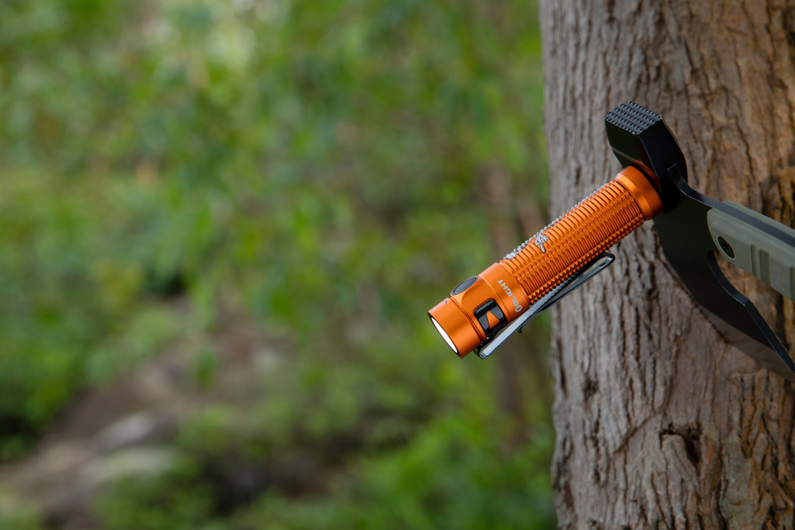 Olight Baton 3 Pro Orange Skeleton Rechargeable Flashlight, 1500 L, Cool White