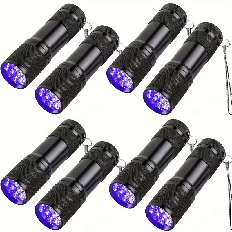 UV 9 LED Pocket Black Light Vaseline Glass Detect Stain Urine Semen Lice Bed Bug