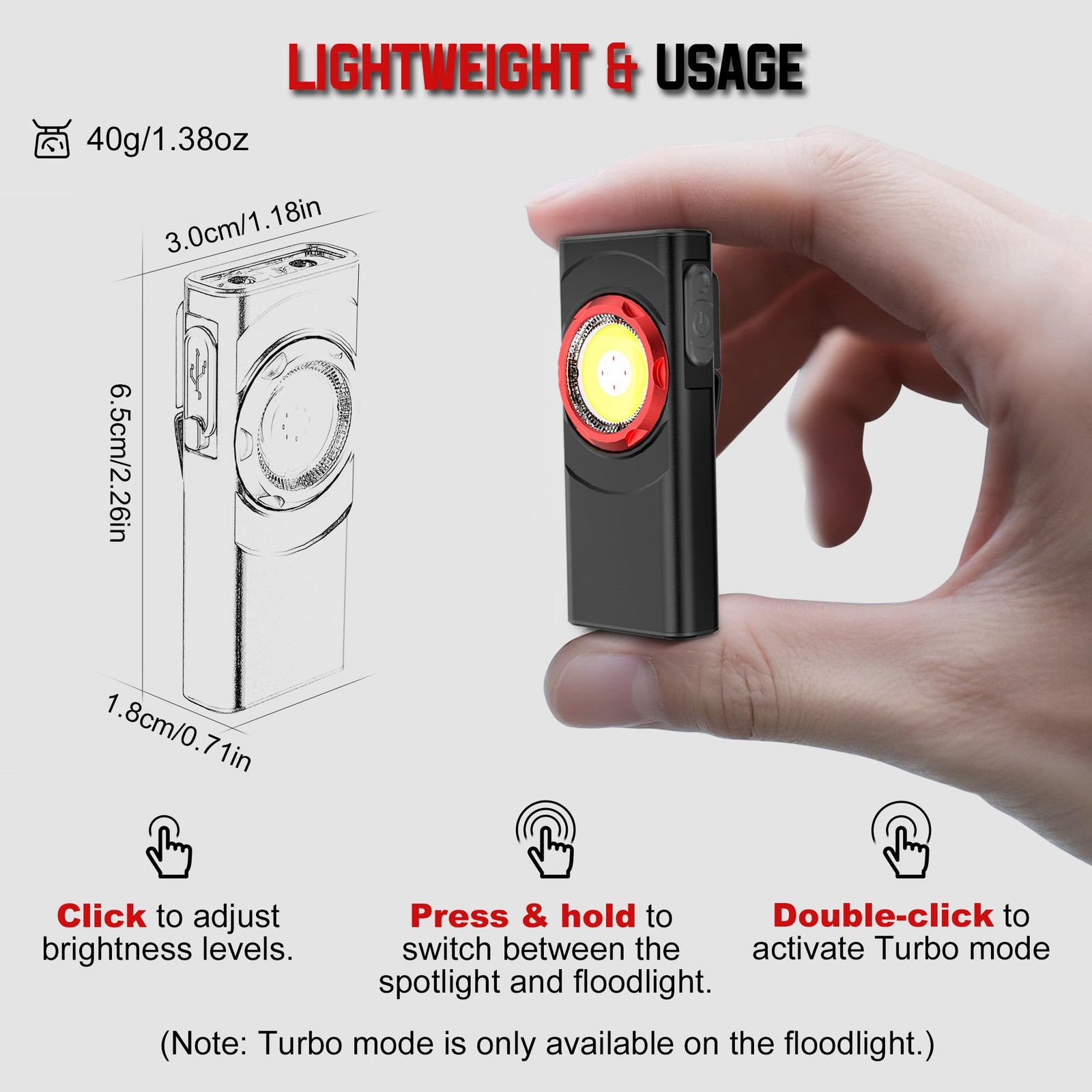 EDC Flashlight Rechargeable, 700 Lumens Mini LED Flashlight with 8 Modes Dual…