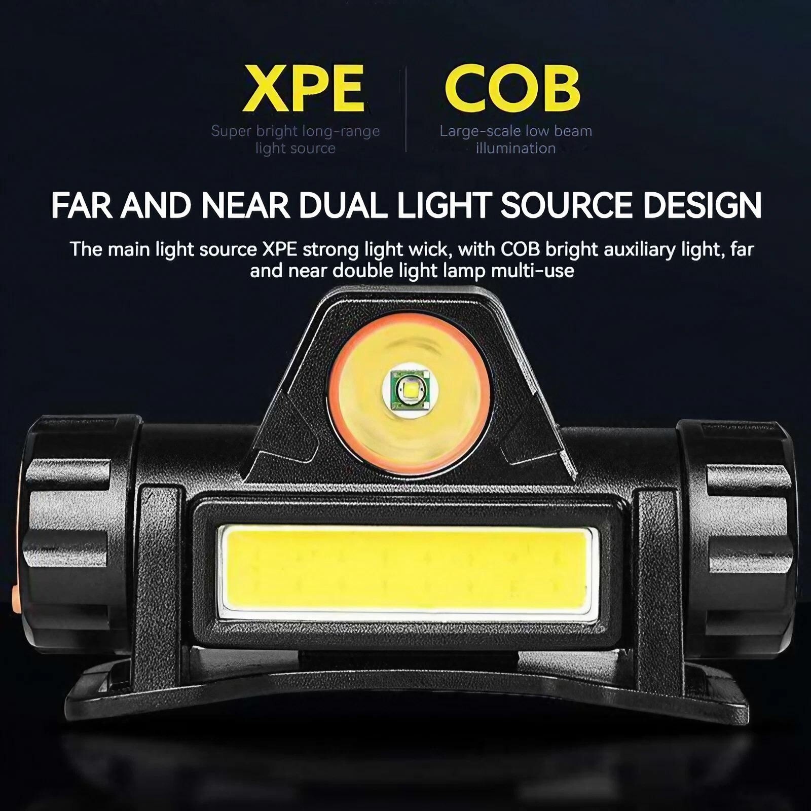 Rechargeable Outdoor headlight & Flashlight torch. ( Hiking, hunting & camping )