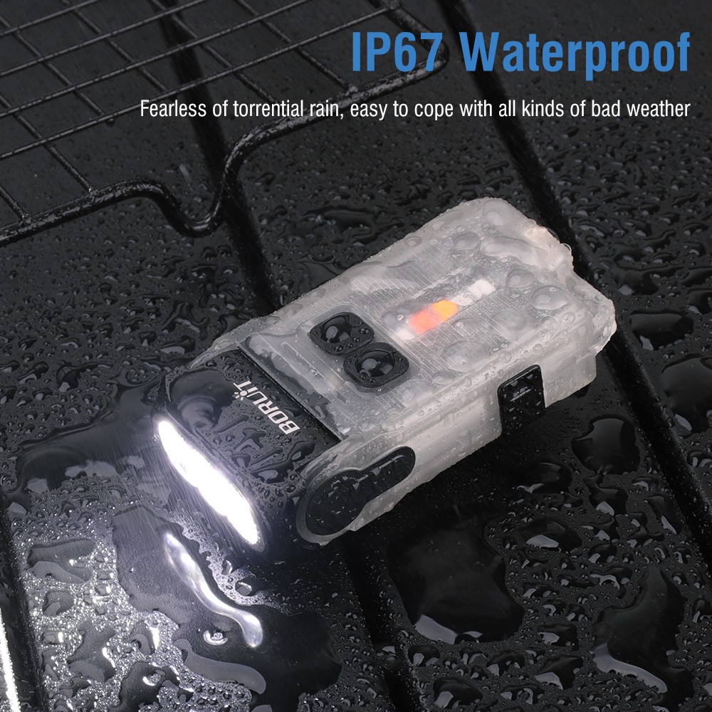 V15 EDC Flashlight 1200LM LED Keychain Work Light Magnet Type-C Pocket Lantern