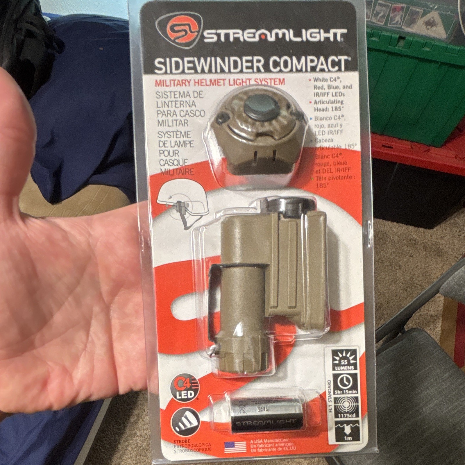 Streamlight Sidewinder Compact LED Flashlight 55 Lumens Brown CR123A IPX7