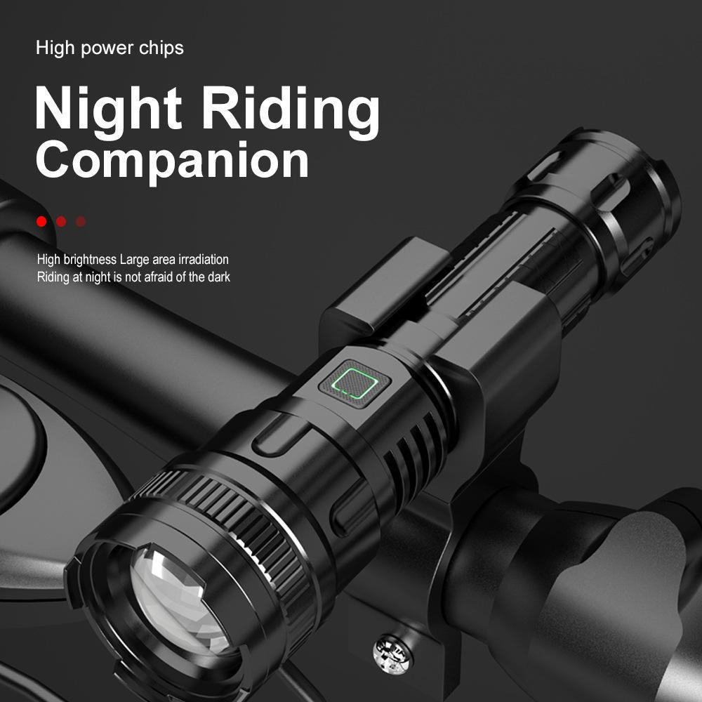 Rechargeable LED Flashlight with Zoom P50 Chip 800M Beam Distance Outdoor