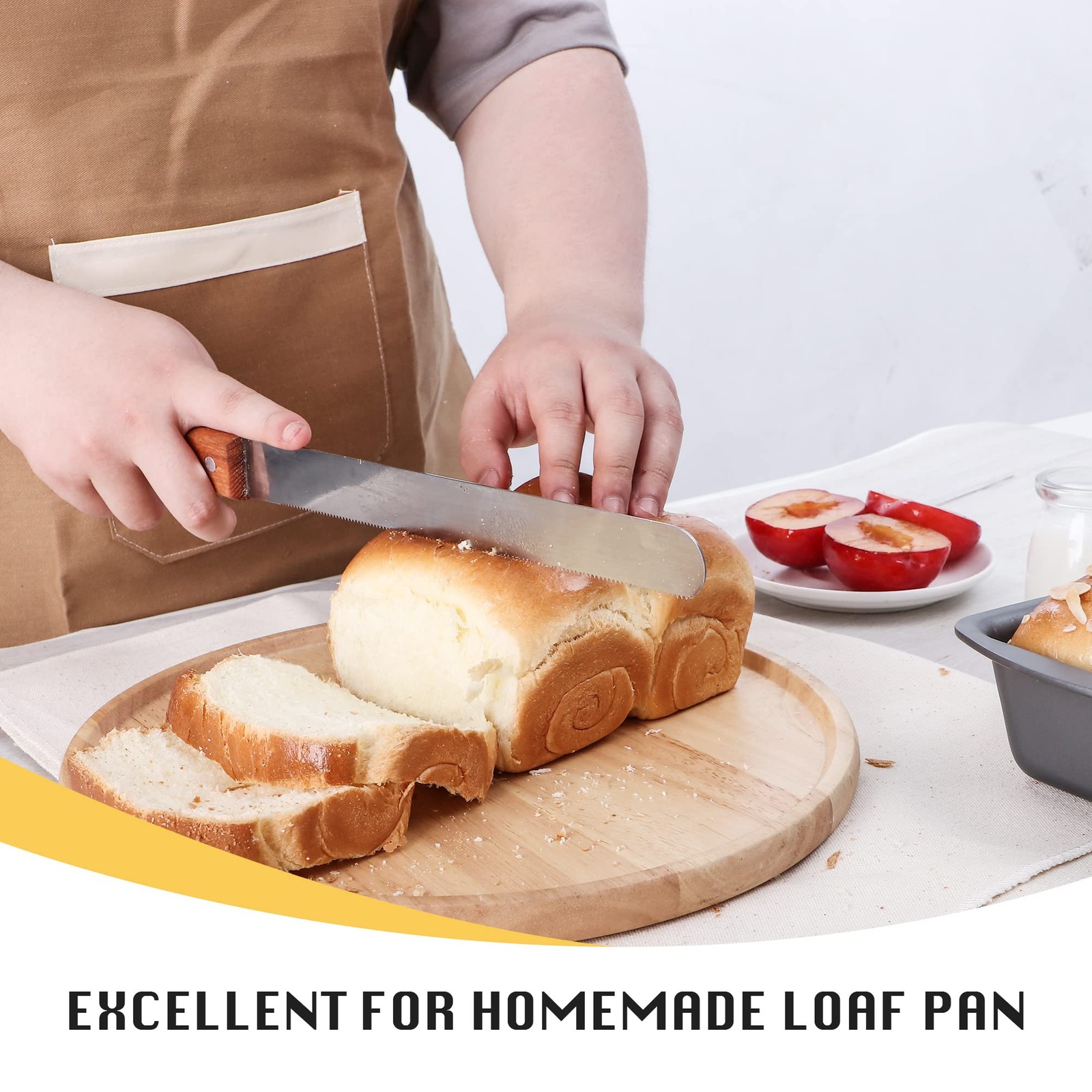 HONGBAKE 6 Pack Bread Pan 1 Lb, 8.5 x 4.5 Inch 6 x x 2.5″, Gray