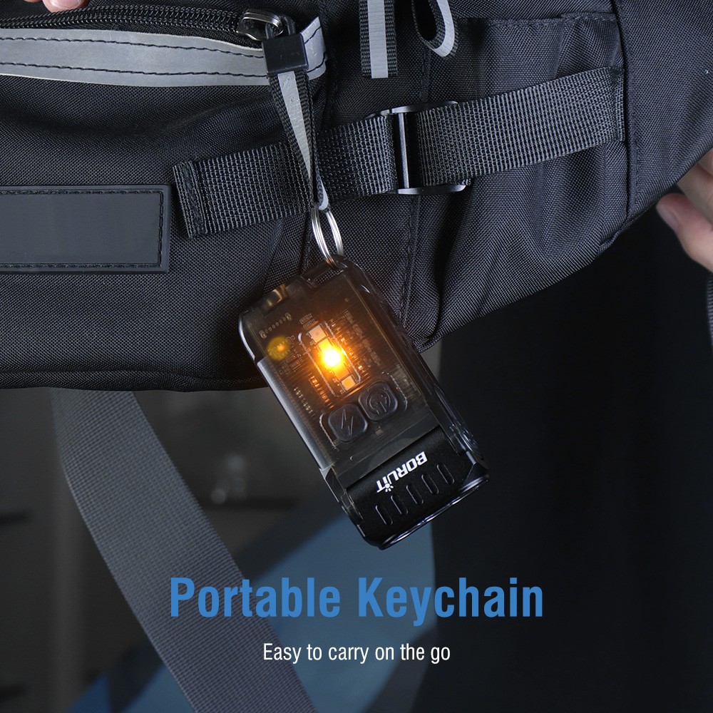 V15 EDC Flashlight 1200LM LED Keychain Work Light Magnet Type-C Pocket Lantern