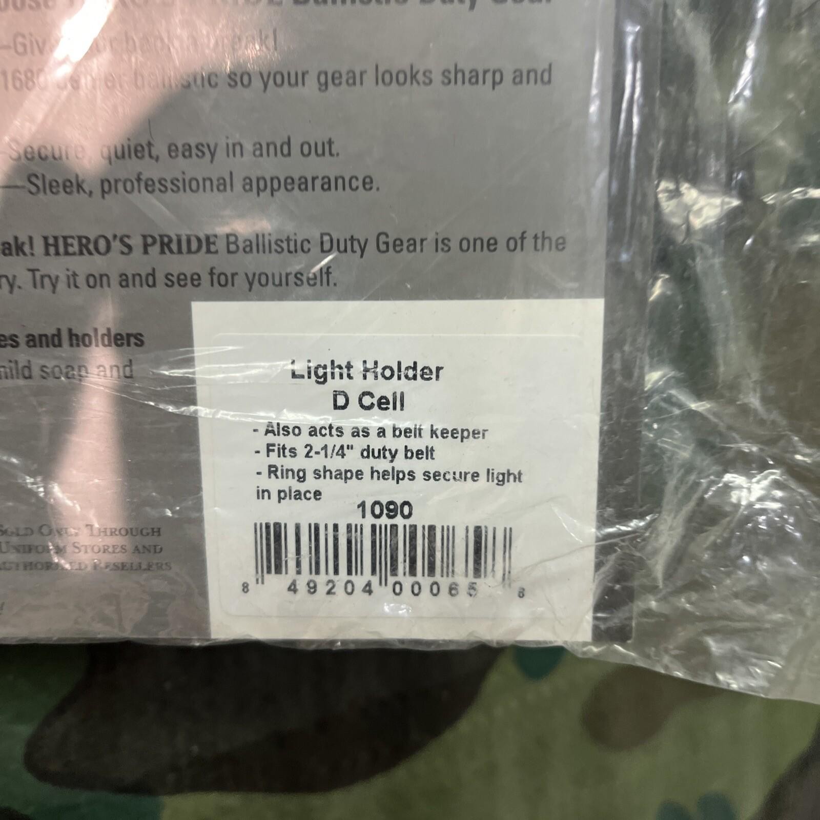 NEW Hero’s Pride Ballistic Nylon D-Cell Flashlight Light Duty Holder