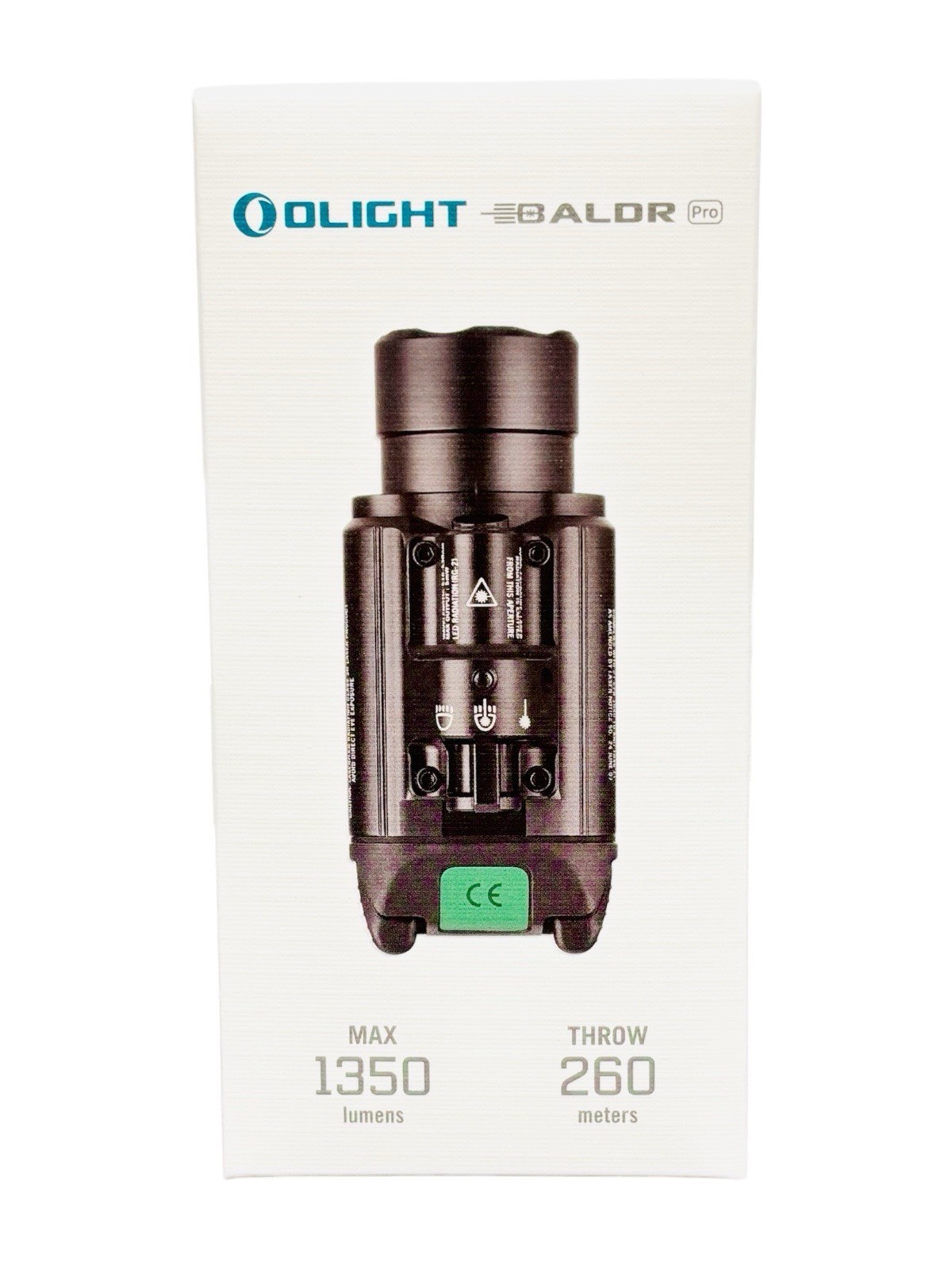 New Olight Baldr Pro Tactical Rechargeable Light, LED/Green Laser 1350 Lumens