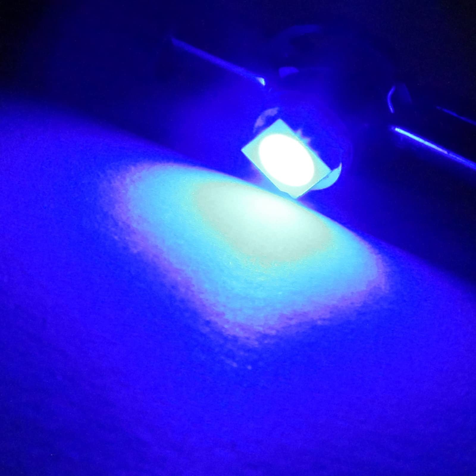 cciyu 4 Pack Blue 1-5050 SMD T4.7 Neo Wedge LED A/C Lights 12mm Bright Blue T…