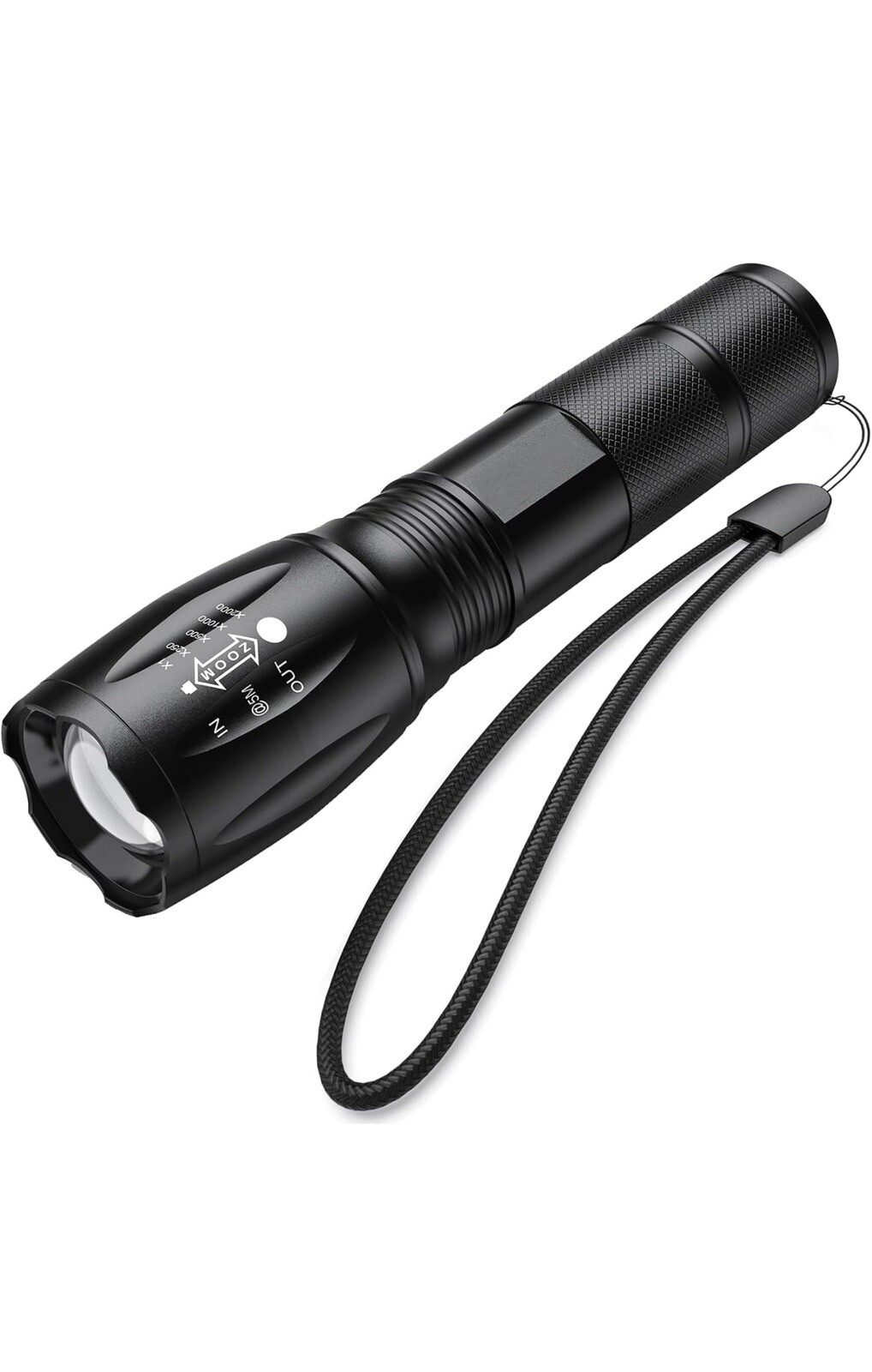 LED Flashlight Metal Finish IPX6 Waterproof , 2pack