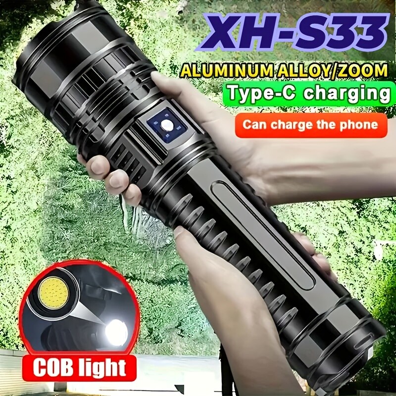 1000000LM LED White Flash Light Emergency Spotlight 500m Powerful Led Flashlight