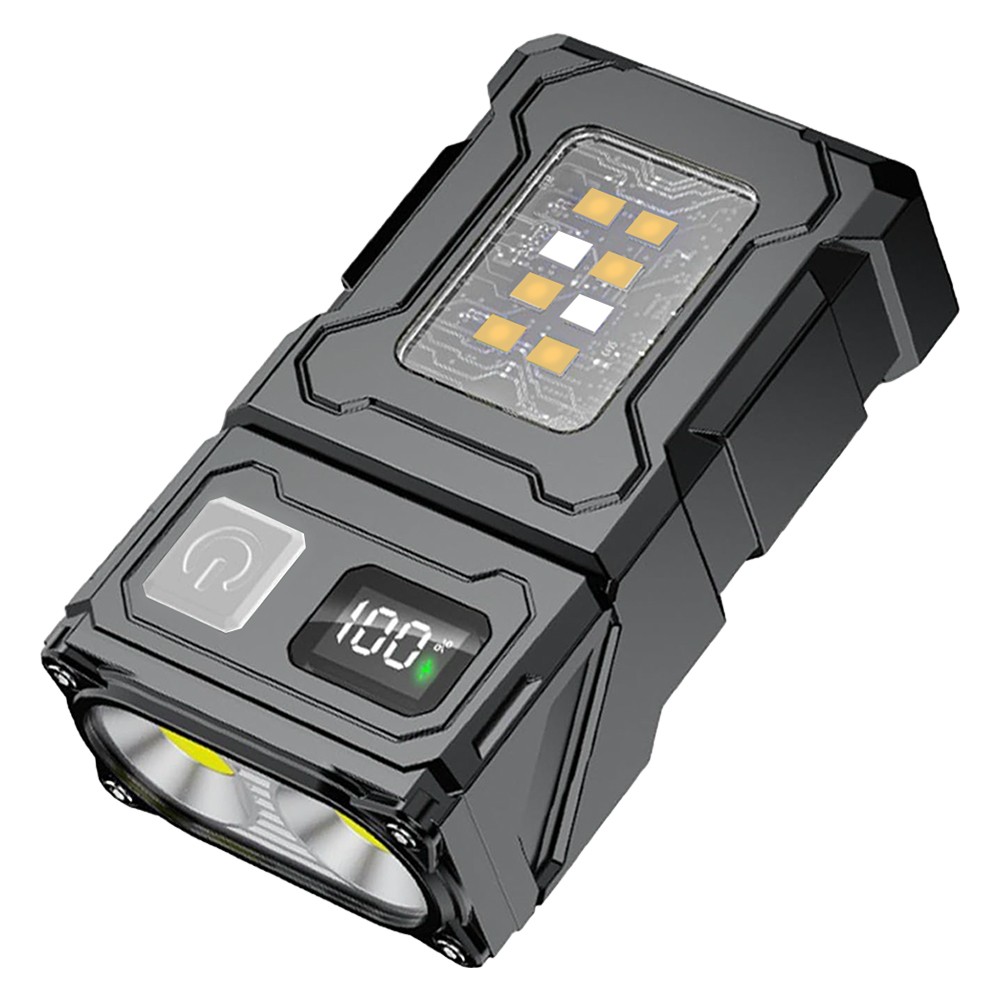 1-10Pcs Portable LED Flashlight Magnetic USB Rechargeable Mini Torch Work Lights