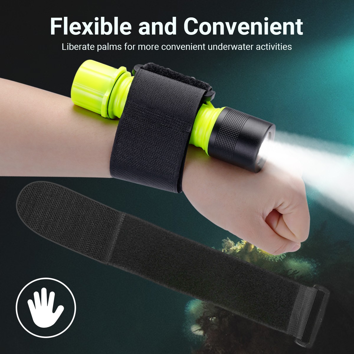 2x Underwater 80ft Scuba Diving Flashlight Waterproof Dive Torch Snorkeling Lamp