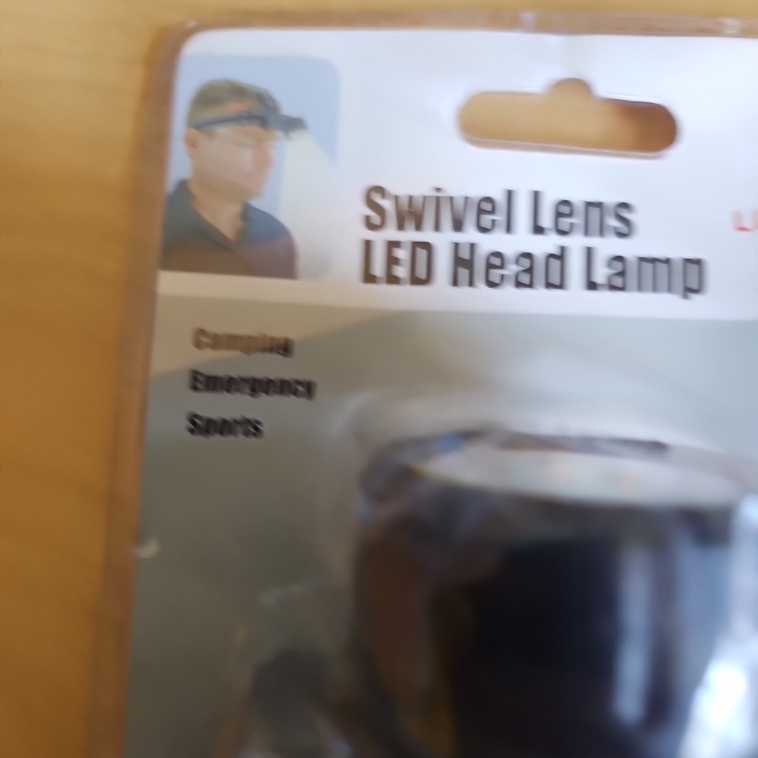 Swivel Lens LED 50 Lumens Headlamp Flashlight with Headband Strap Black/Gray