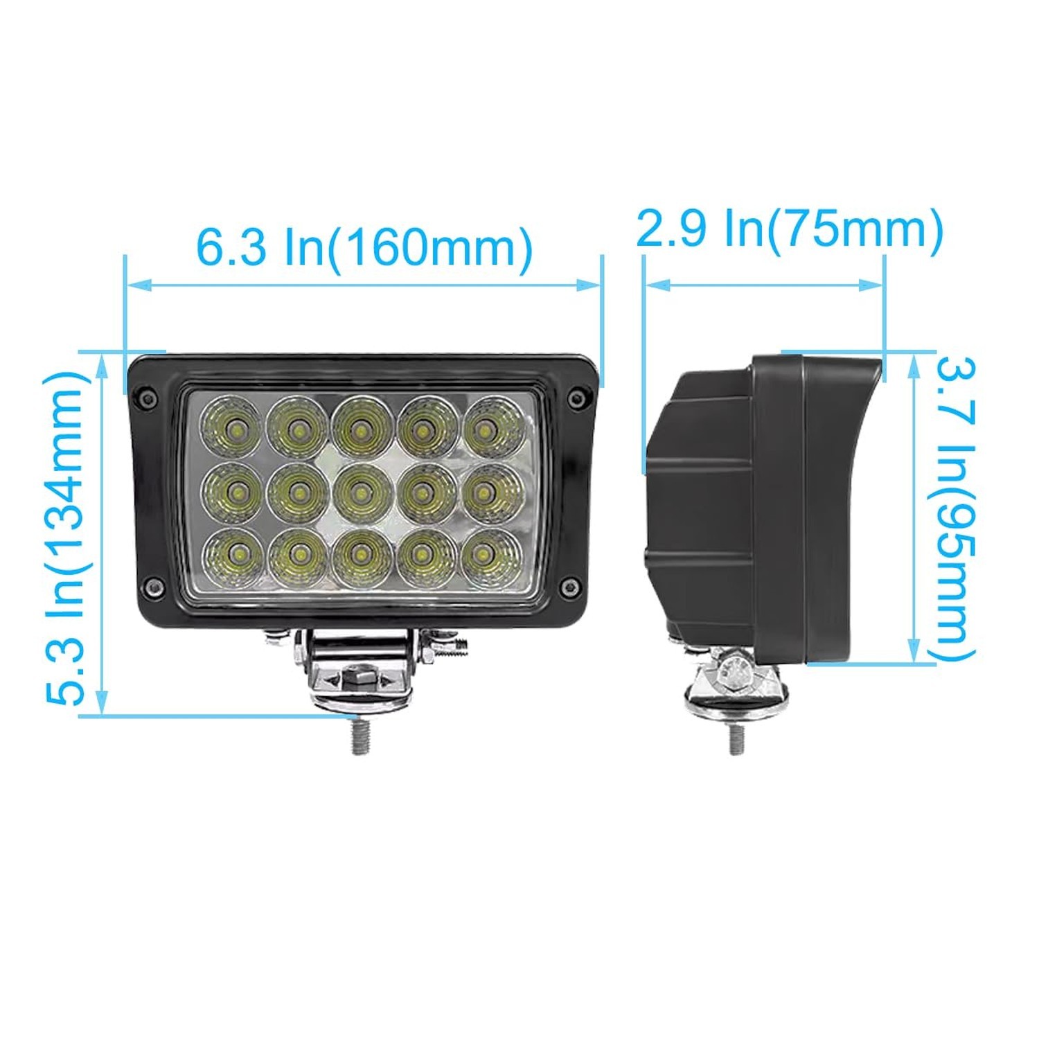 4×6 Inch LED Work Flood Lights, 45W Rectangular Driving Fog Headlights Fit Jo…