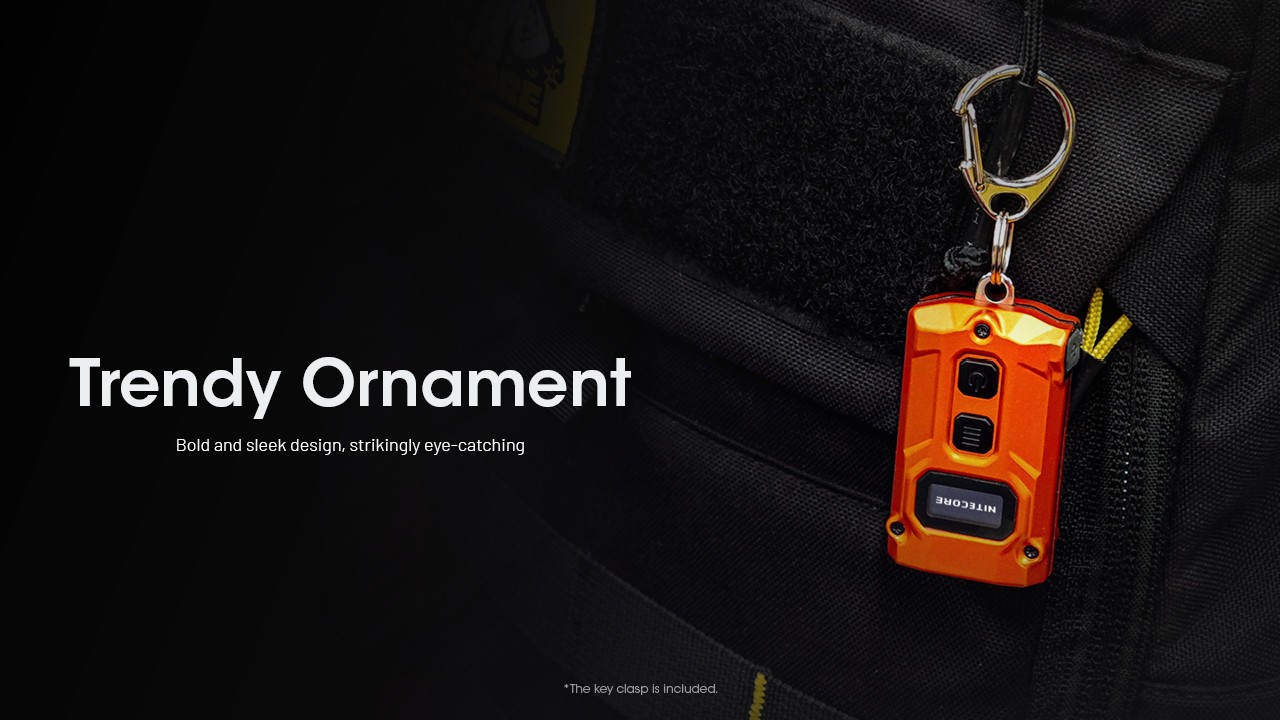 Nitecore TINI 3 600 Lumens USB-C Rechargeable Keychain Flashlight Light Orange