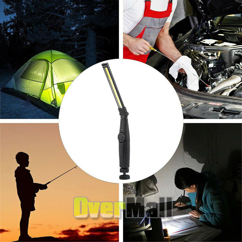 1-10Pack Magnetic Base LED COB Work Light Rechargeable Mechanic Torch Flashlight