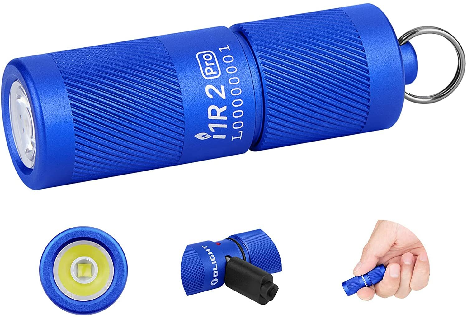 OLIGHT I1R 2 Pro Eos 180 Lumens EDC Rechargeable Keychain Flashlight Orange Blue