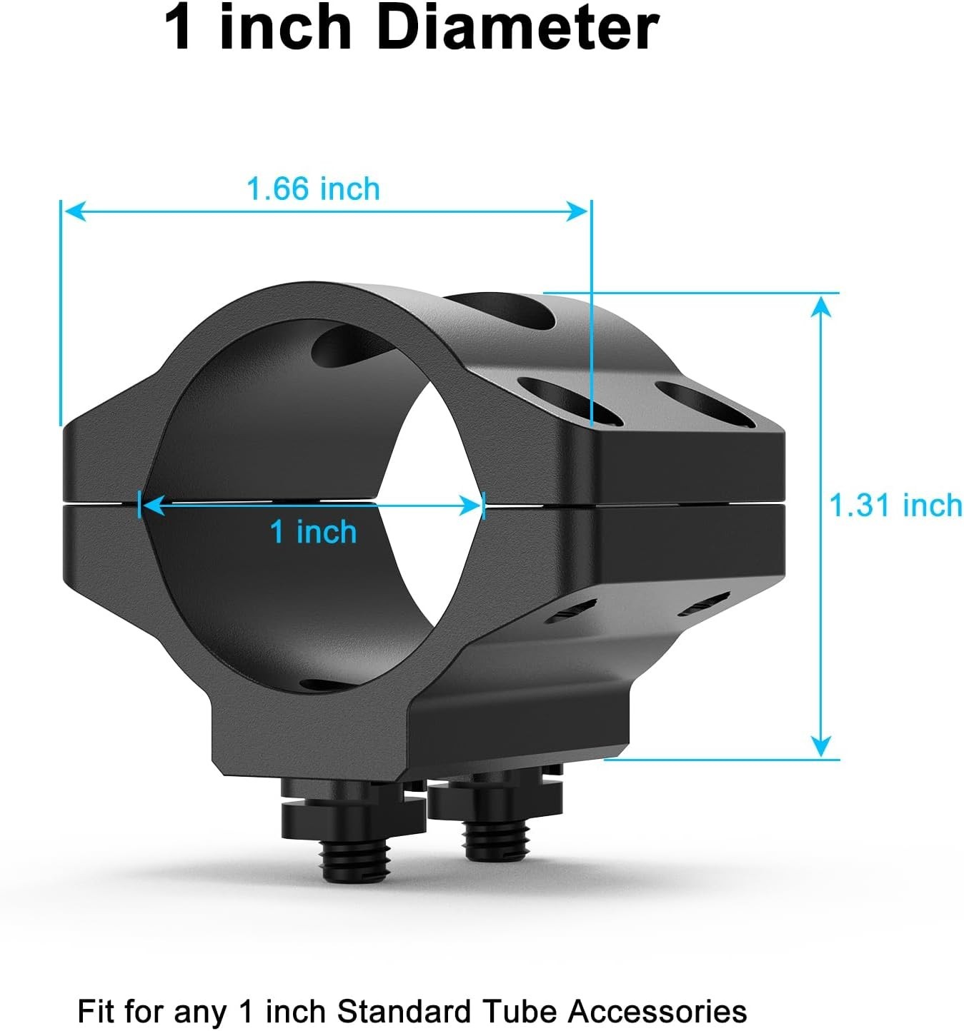 Flashlight Mount 1 inch M Lock Light Mount Compatible with M Lock Rail Systems