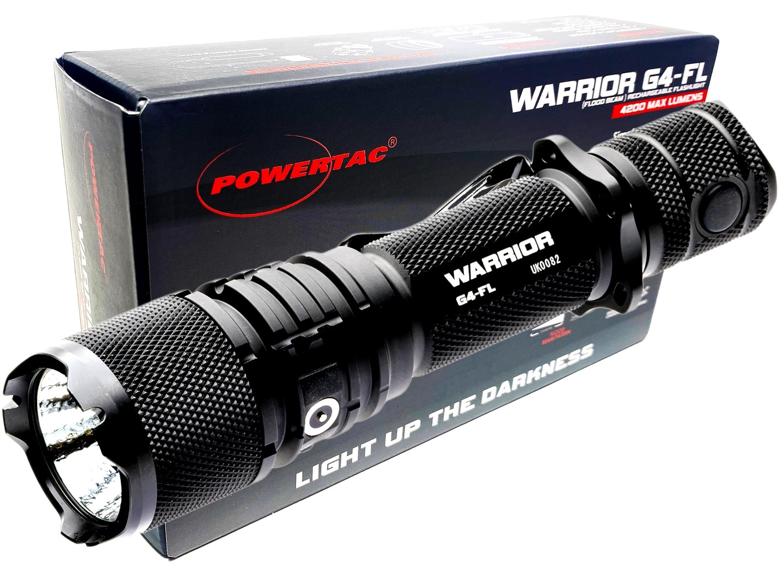 Warrior G4-FL 4200 Lumen (Wide Beam) Tactical Handheld Flashlight High Lumen,…