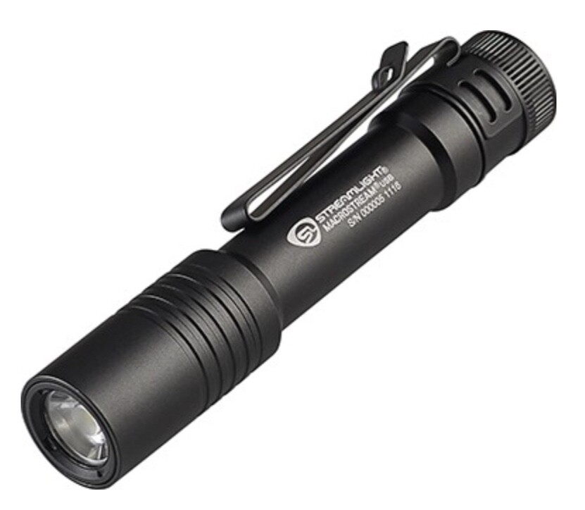STREAMLIGHT #66320 MACROSTREAM USB RECHARCHABLE BLACK FLASHLIGHT