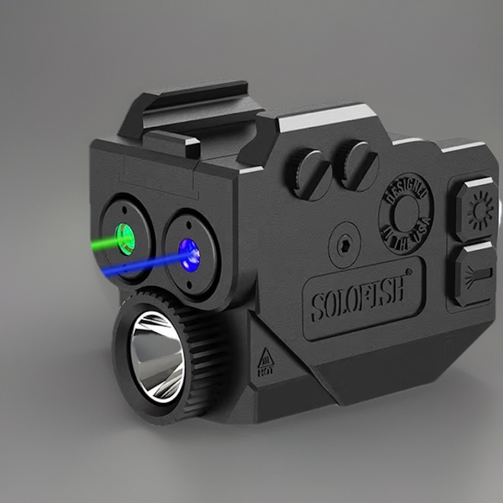 SOLOFISH 500lm Pistol Light and Infrared Green Blue Beam Combo